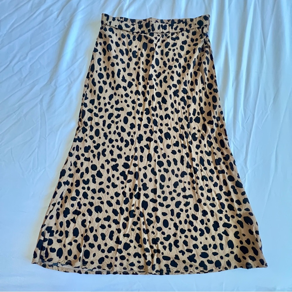 Gap Leopard Print Midi Skirt